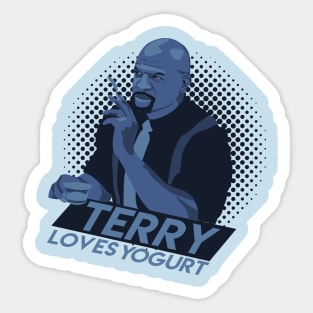 Terry loves yogurt Sticker